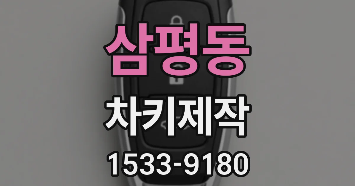 삼평동 차키제작