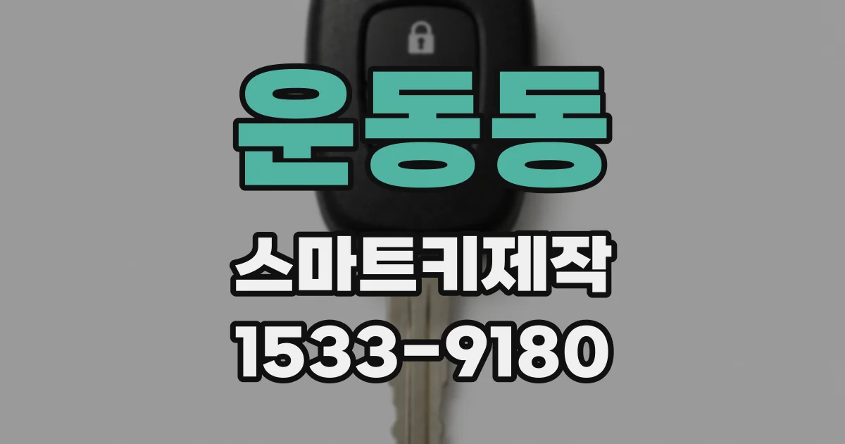 운동동 스마트키제작