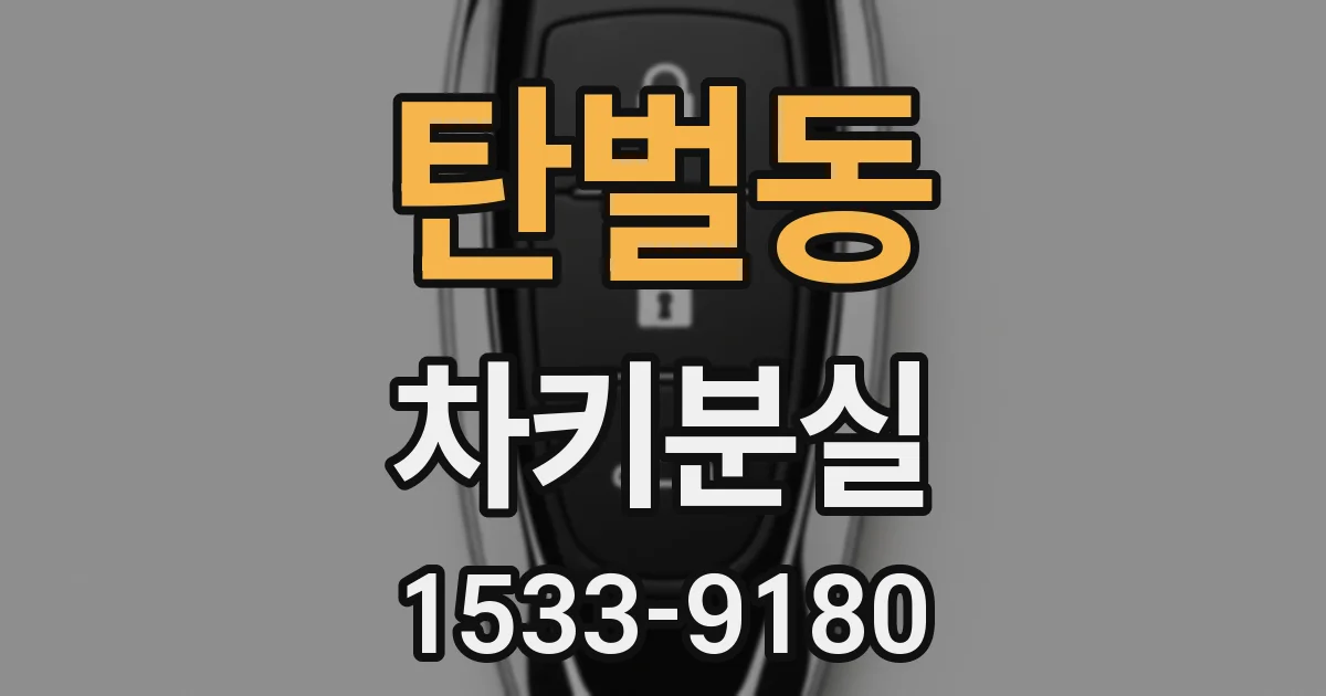 탄벌동 차키분실