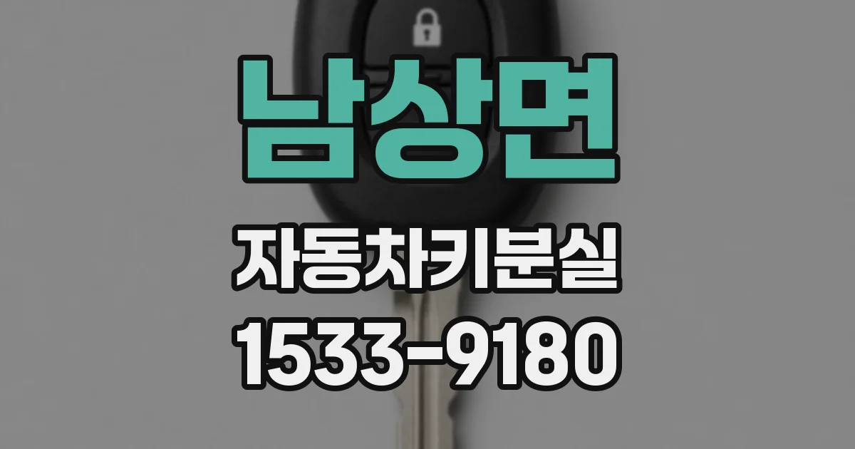 남상면 자동차키분실