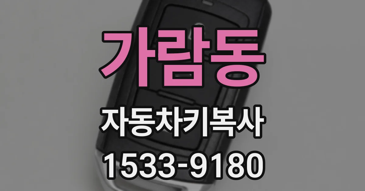 가람동 자동차키복사