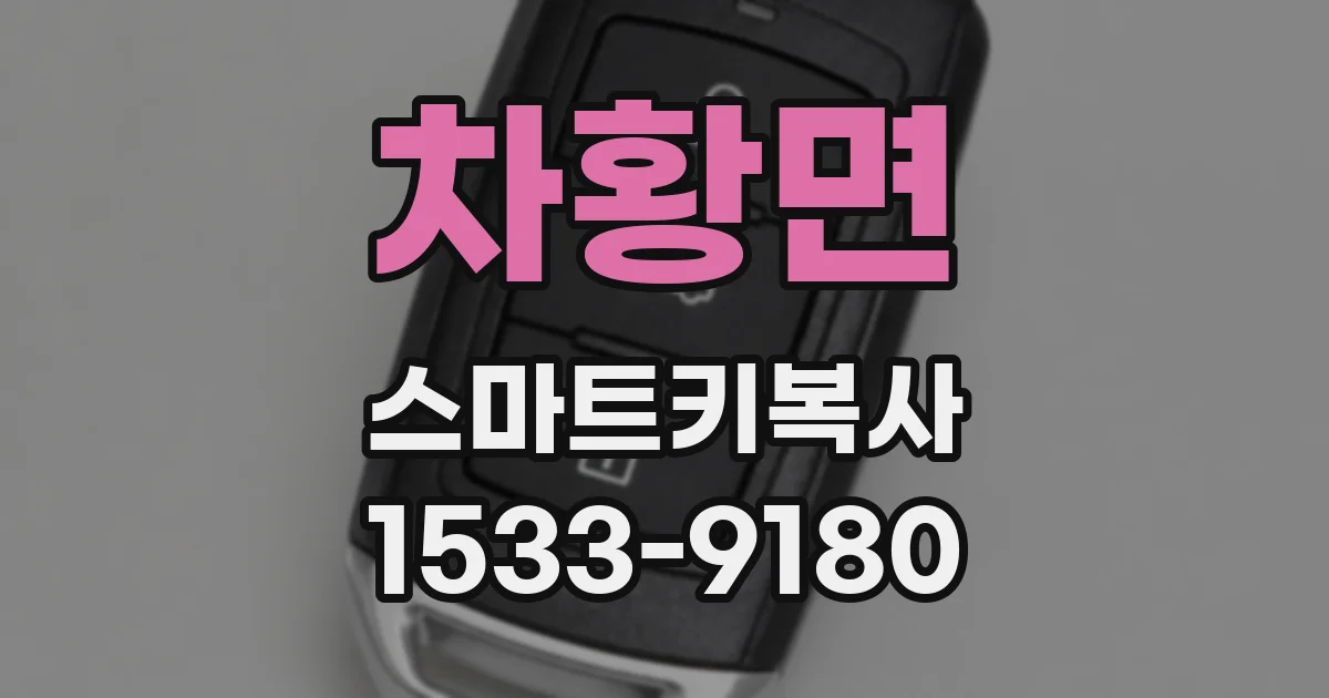 차황면 스마트키복사