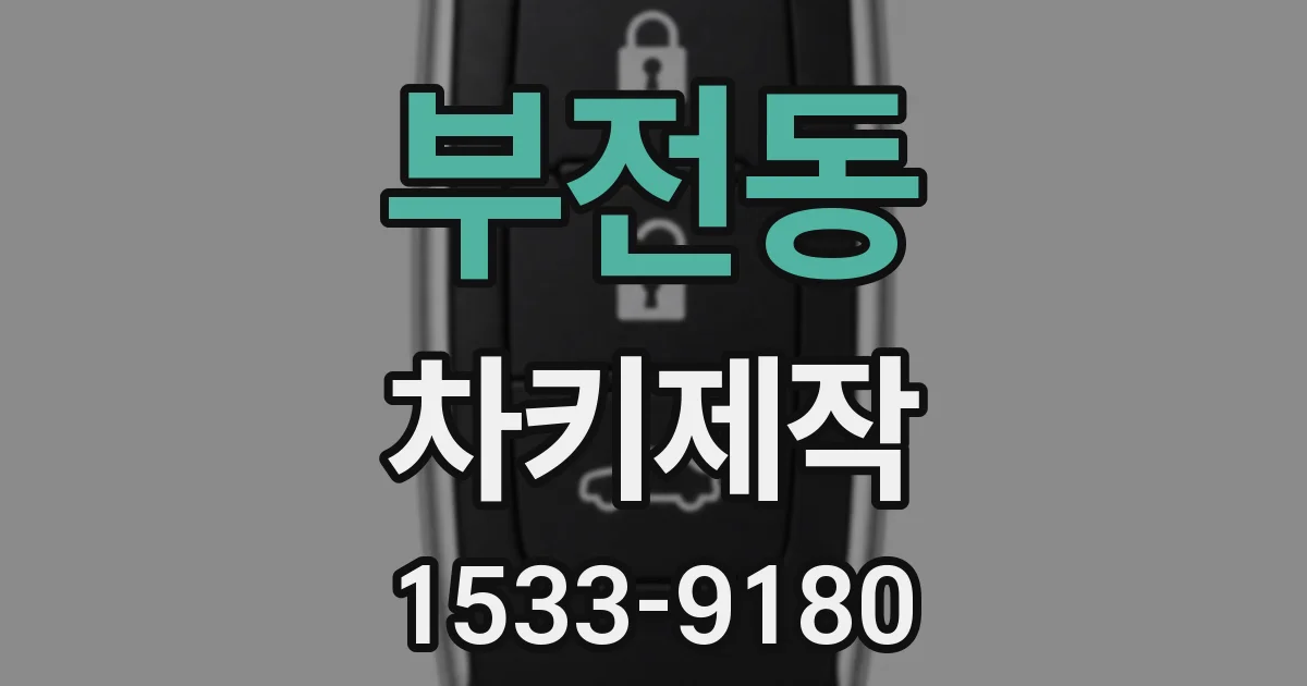 부전동 차키제작