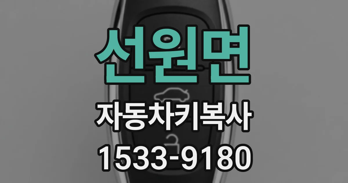 선원면 자동차키복사