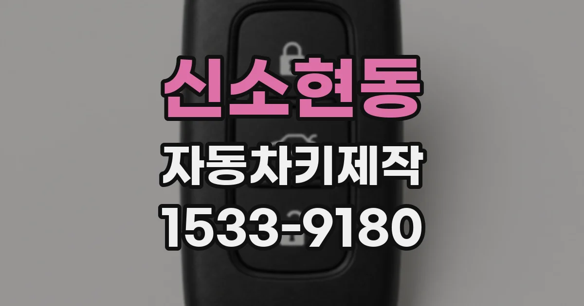 신소현동 자동차키제작