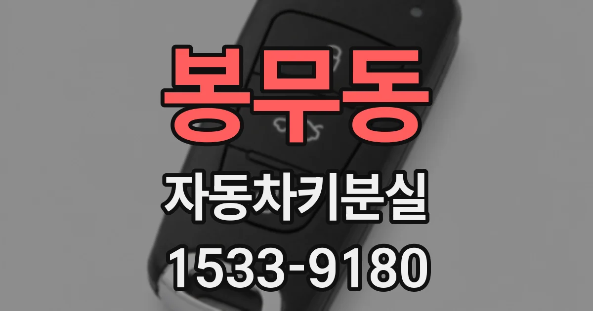 봉무동 자동차키분실