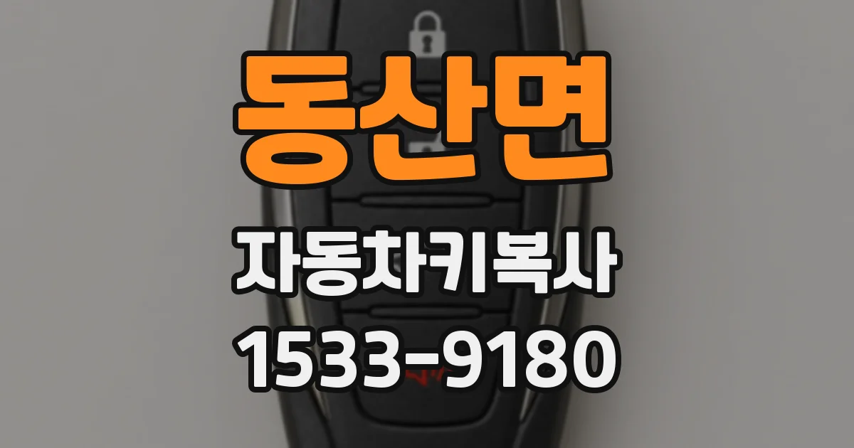 동산면 자동차키복사