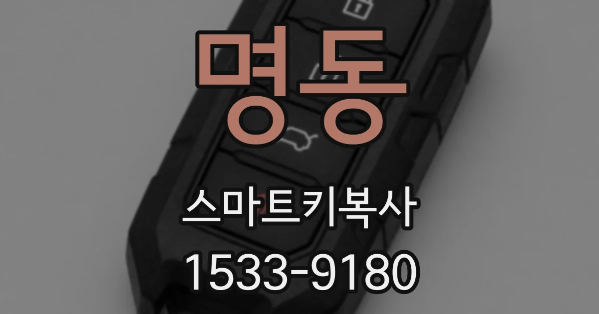 명동 스마트키복사