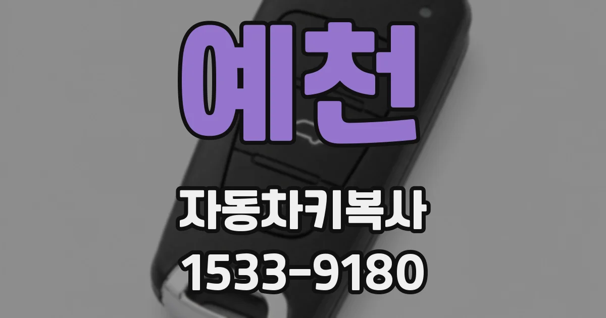 예천 자동차키복사