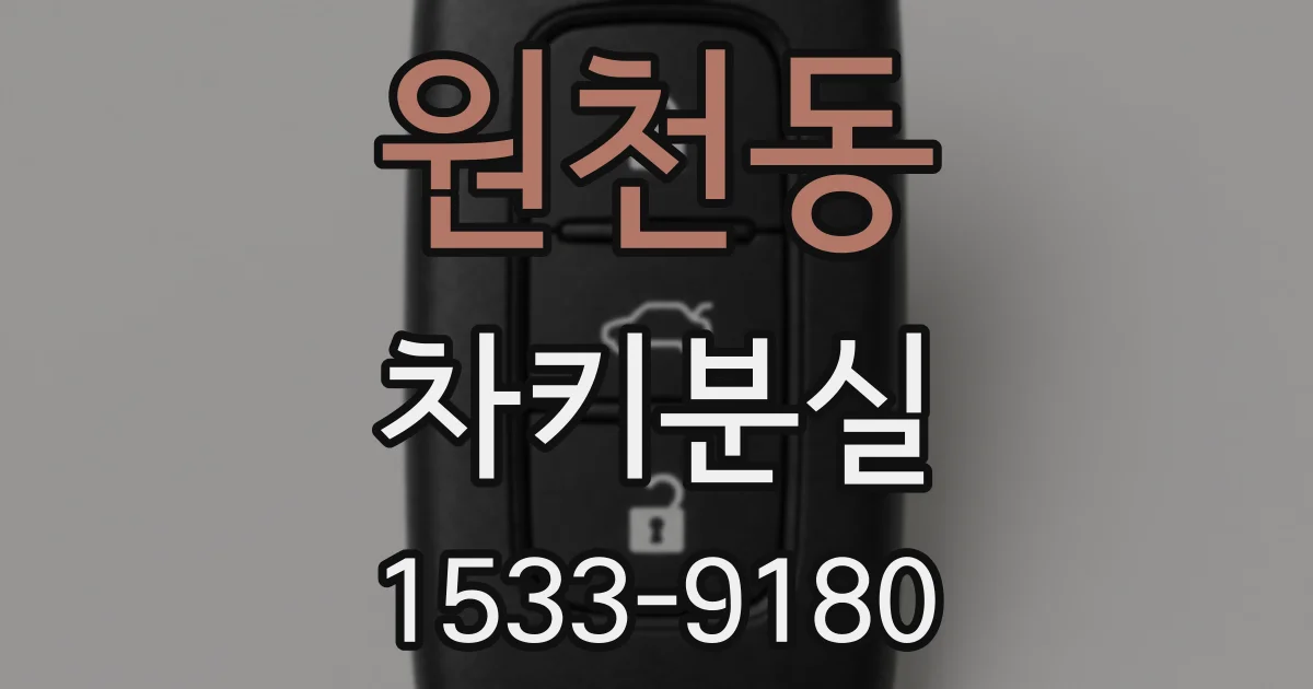 원천동 차키분실