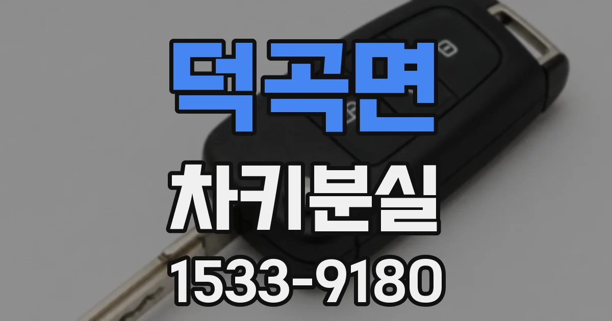 덕곡면 차키분실