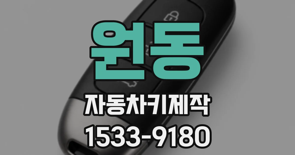 원동 자동차키제작