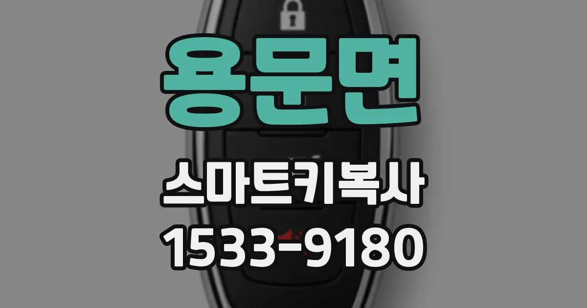 용문면 스마트키복사