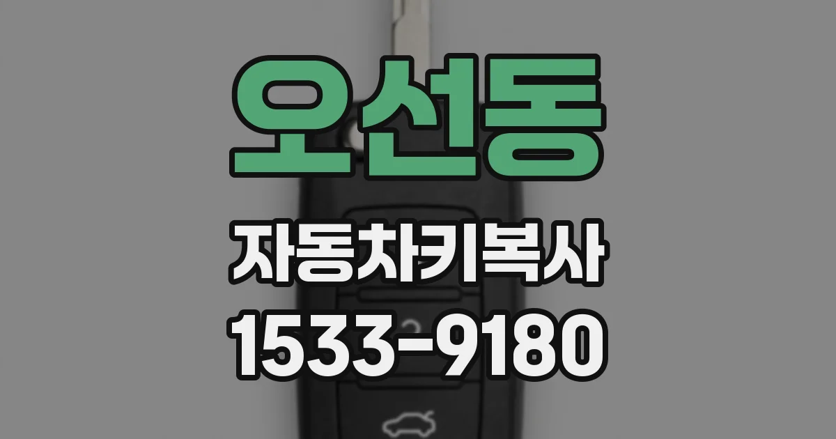 오선동 자동차키복사