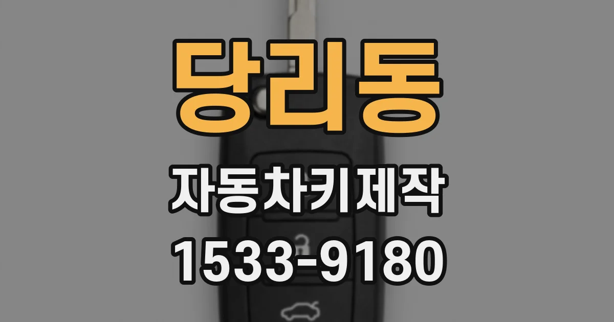 당리동 자동차키제작
