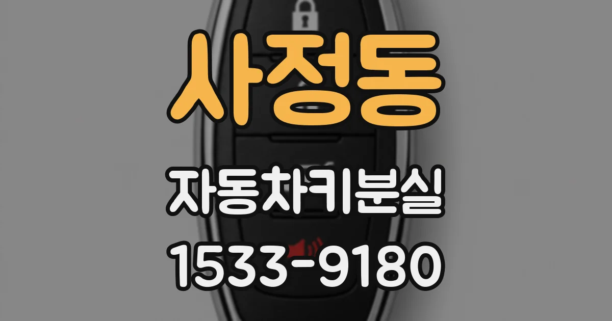 사정동 자동차키분실