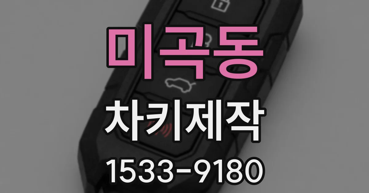 미곡동 차키제작