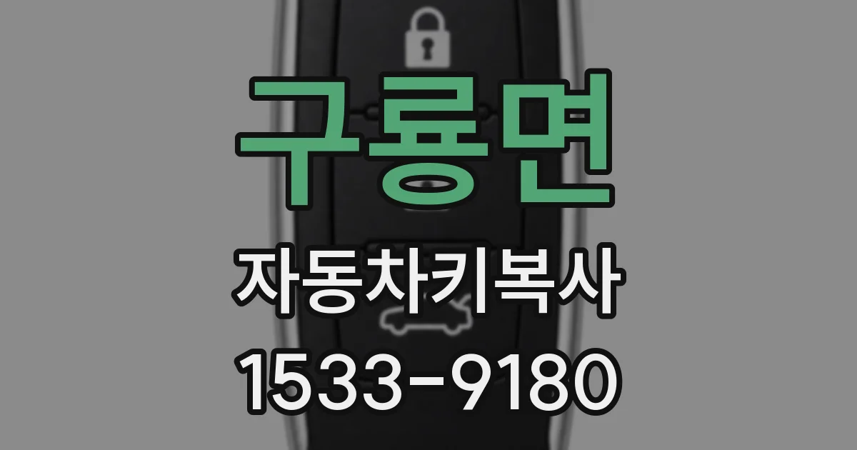 구룡면 자동차키복사