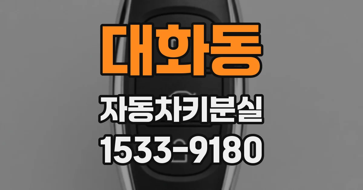 대화동 자동차키분실