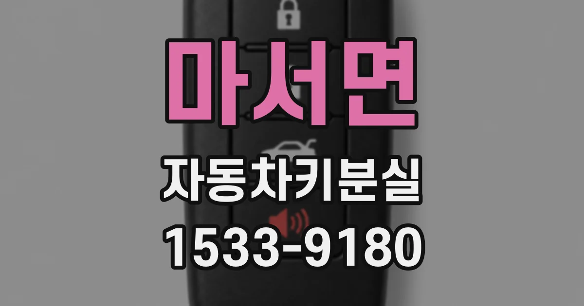 마서면 자동차키분실
