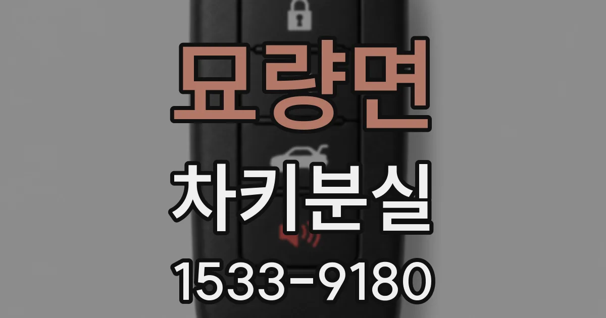 묘량면 차키분실