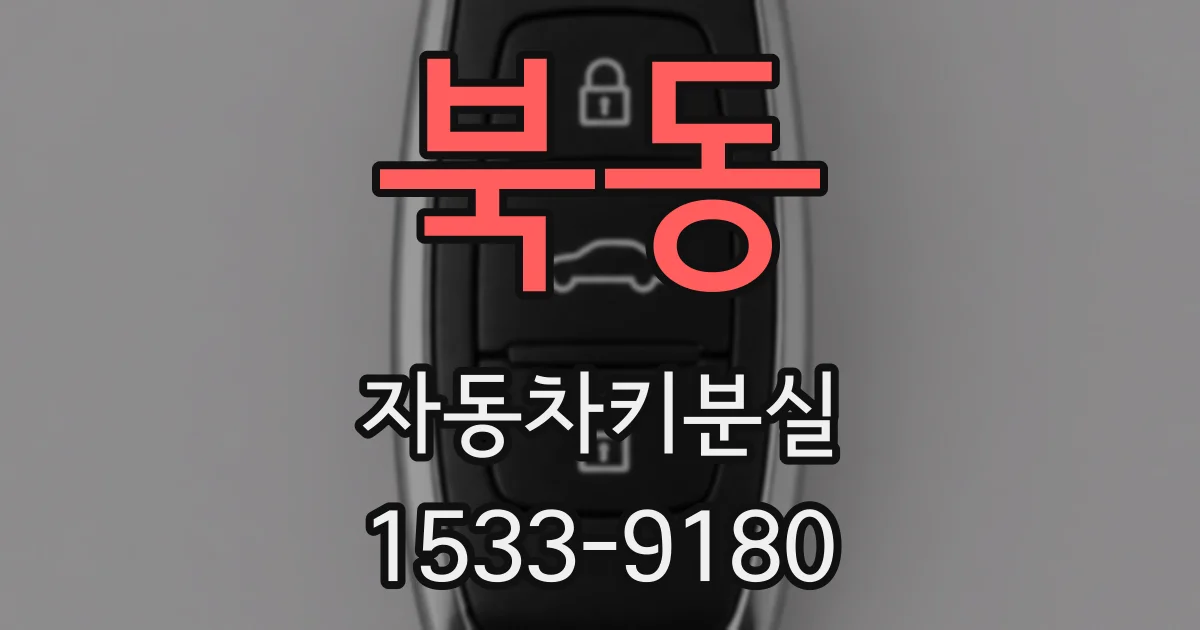 북동 자동차키분실