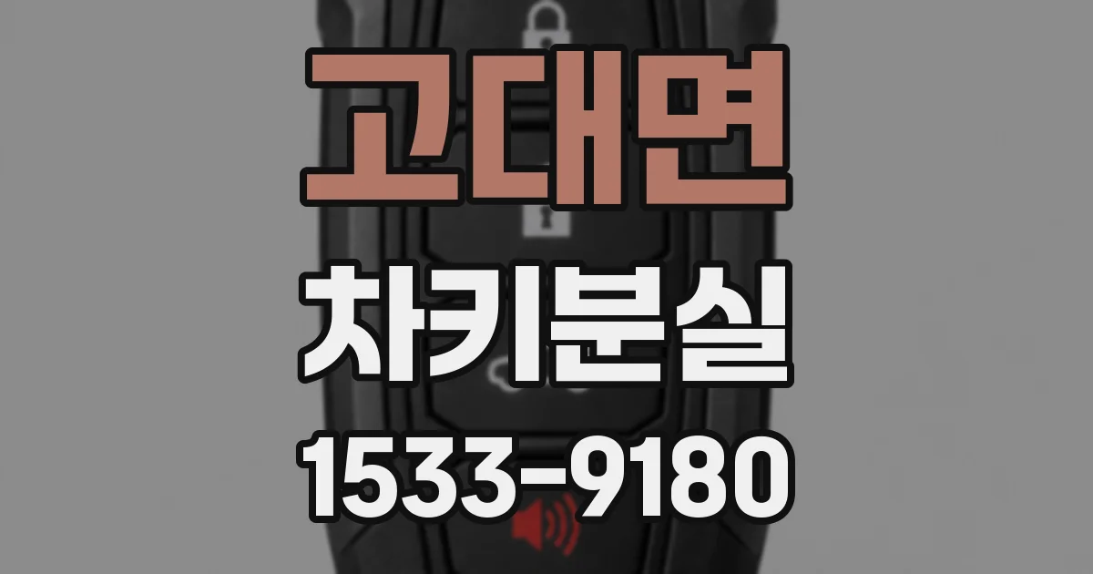 고대면 차키분실