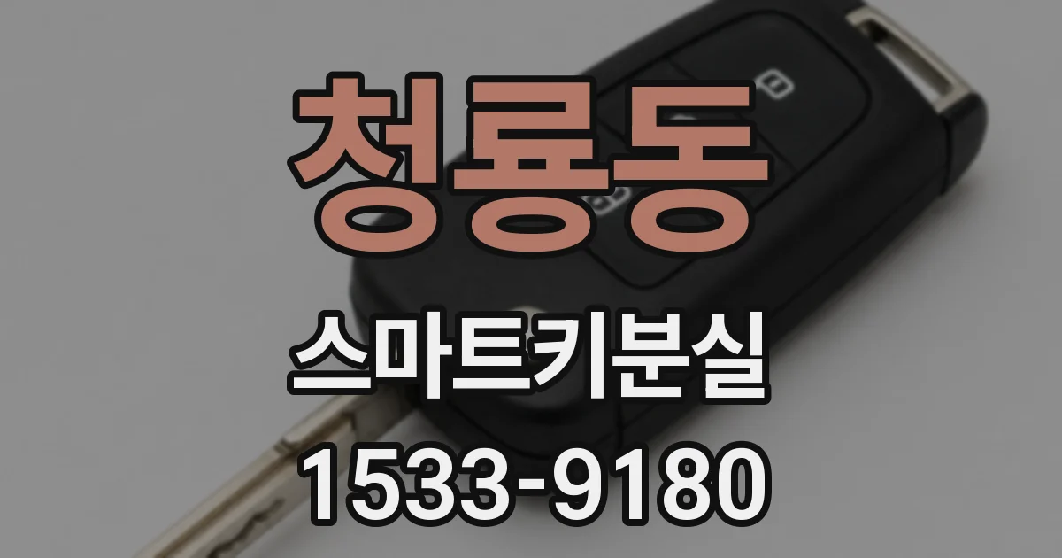 청룡동 스마트키분실