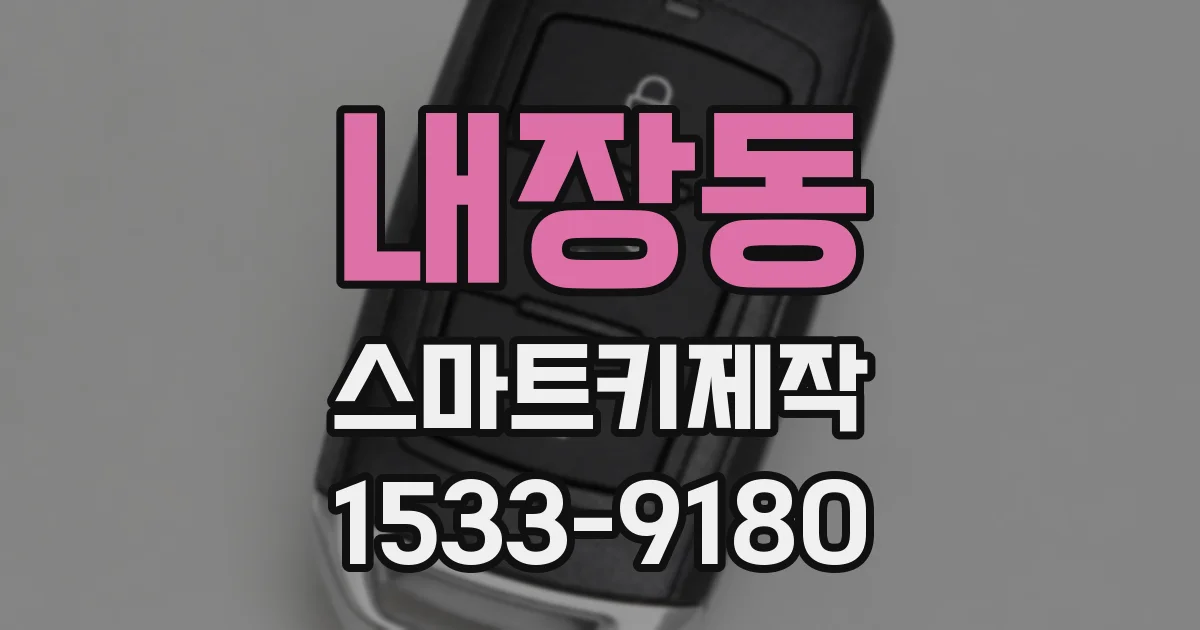내장동 스마트키제작