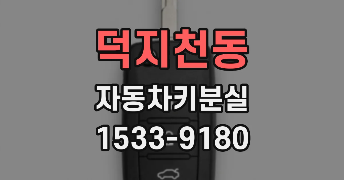 덕지천동 자동차키분실