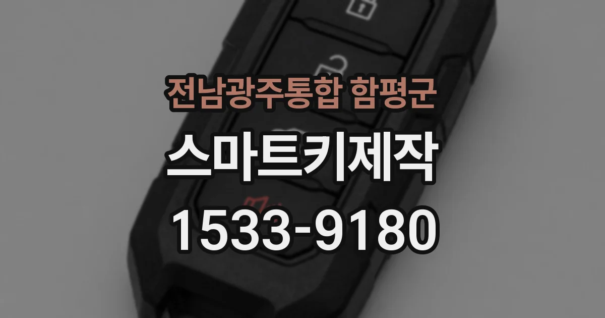전남광주통합 함평군 스마트키제작
