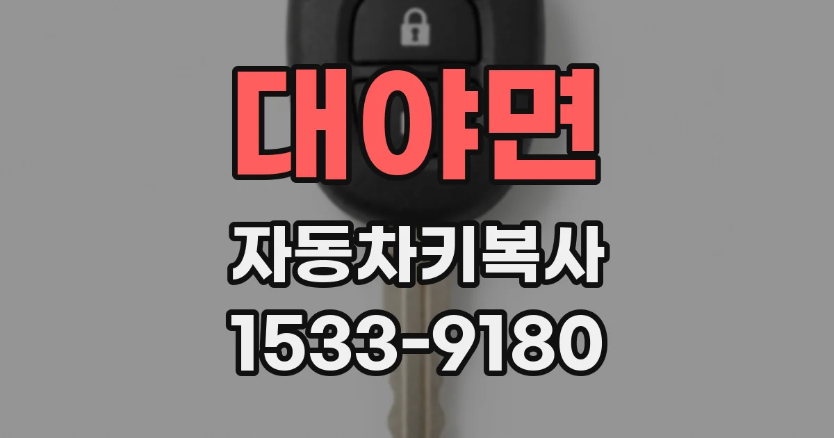 대야면 자동차키복사