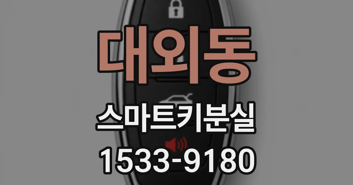 대외동 스마트키분실