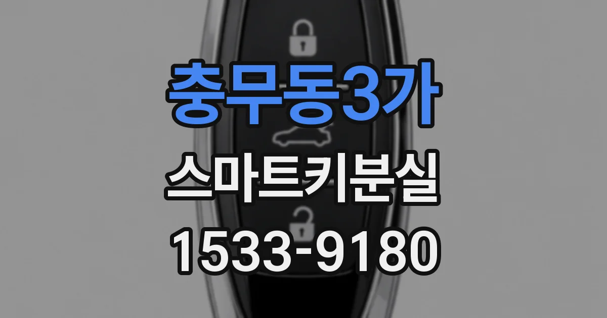 충무동3가 스마트키분실