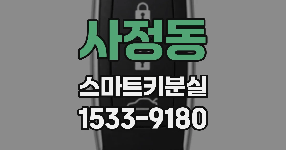 사정동 스마트키분실