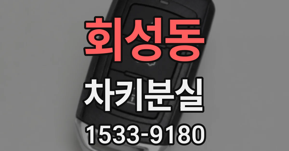 회성동 차키분실