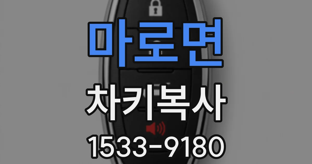 마로면 차키복사