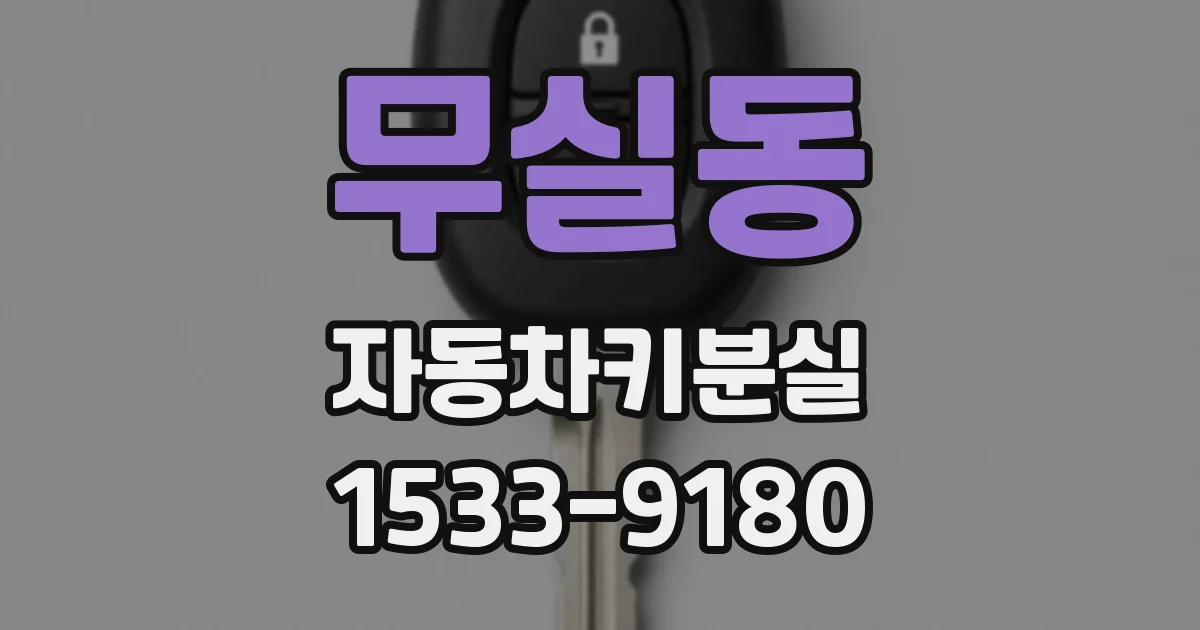 무실동 자동차키분실