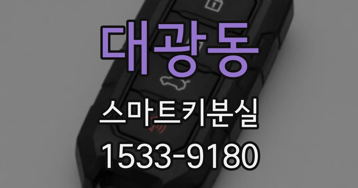 대광동 스마트키분실