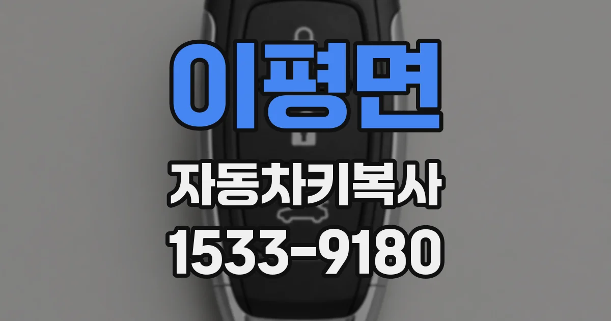 이평면 자동차키복사