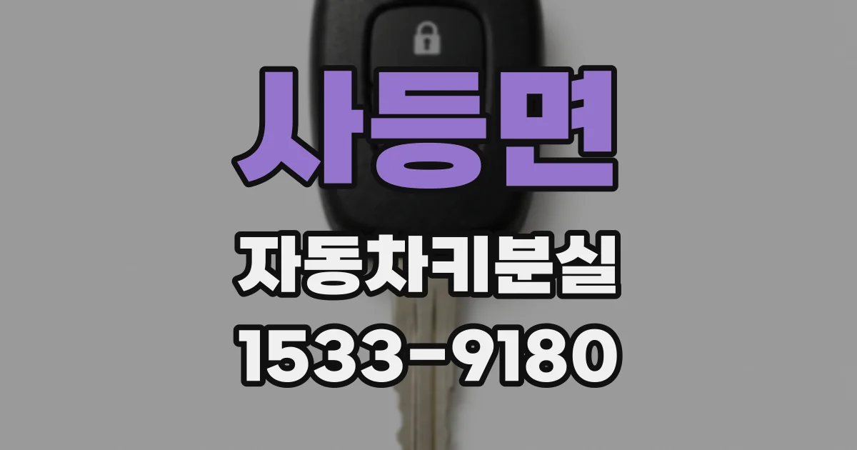 사등면 자동차키분실