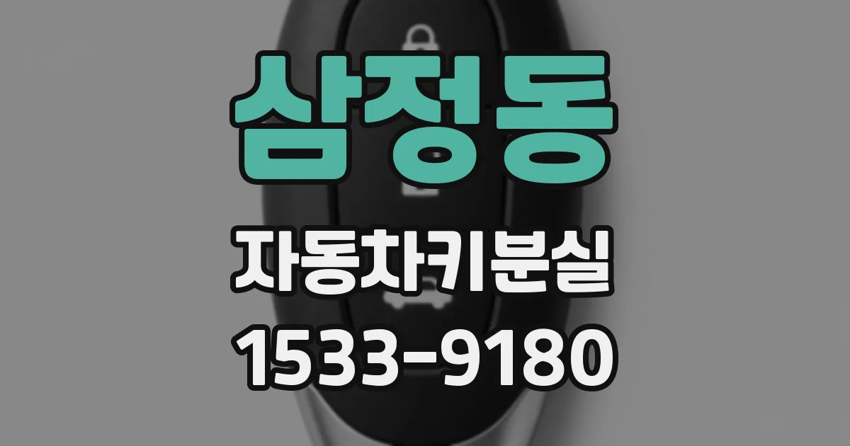 삼정동 자동차키분실