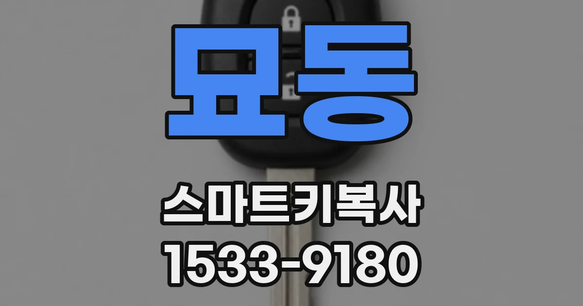 묘동 스마트키복사