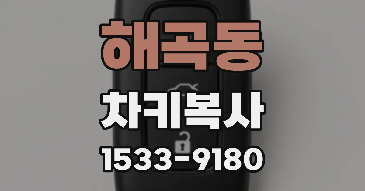 해곡동 차키복사