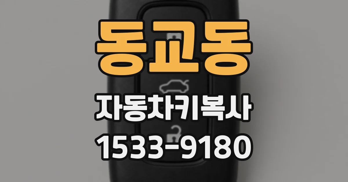 동교동 자동차키복사