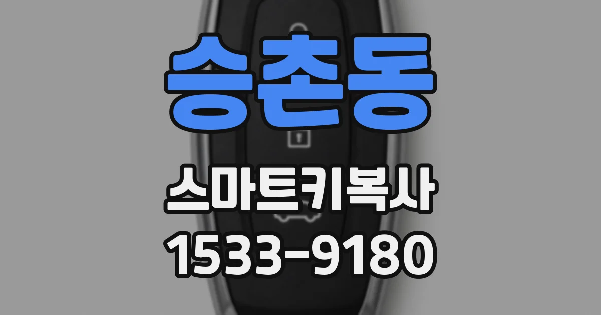 승촌동 스마트키복사