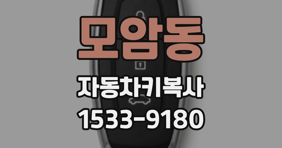 모암동 자동차키복사