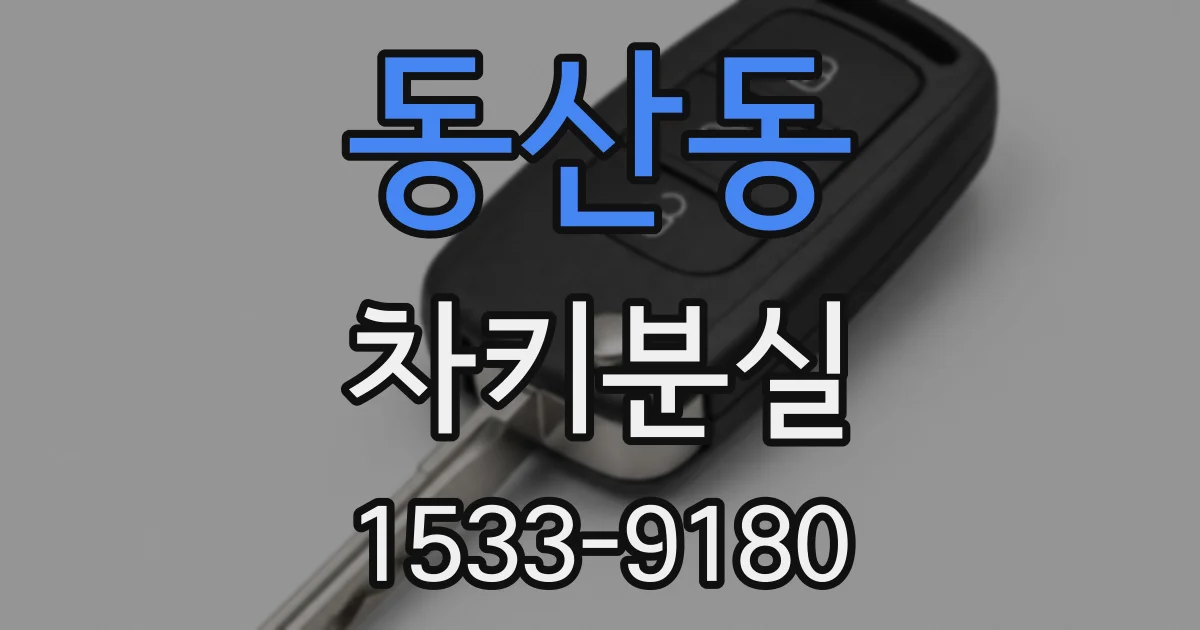 동산동 차키분실