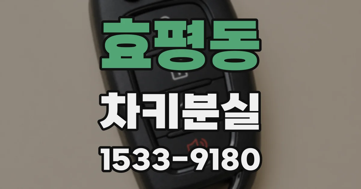 효평동 차키분실
