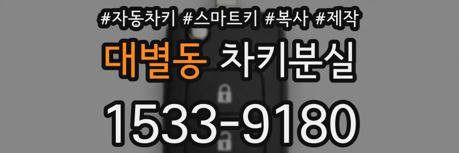 대별동 차키분실